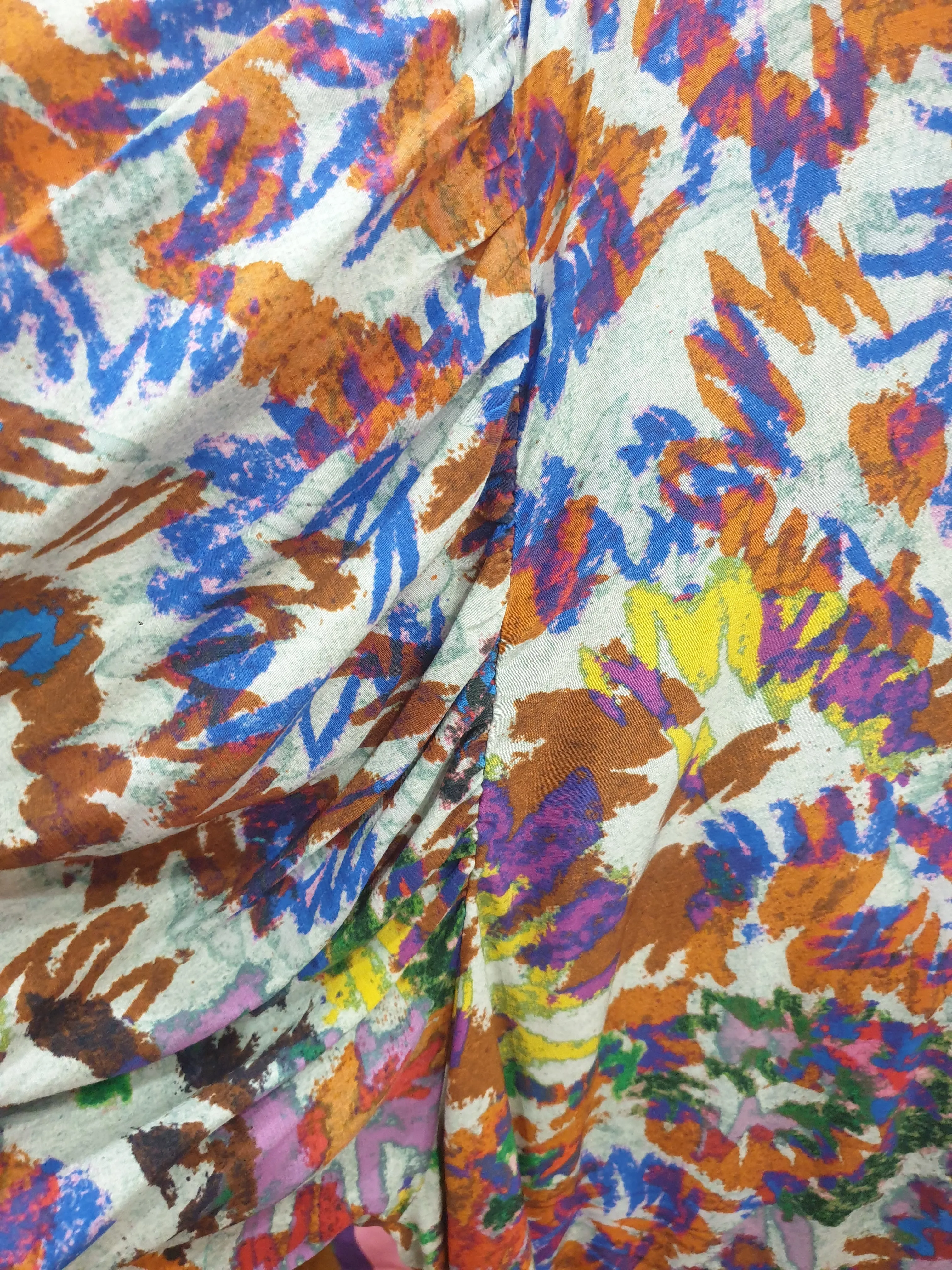 Elk purple-based unique print dress size 18