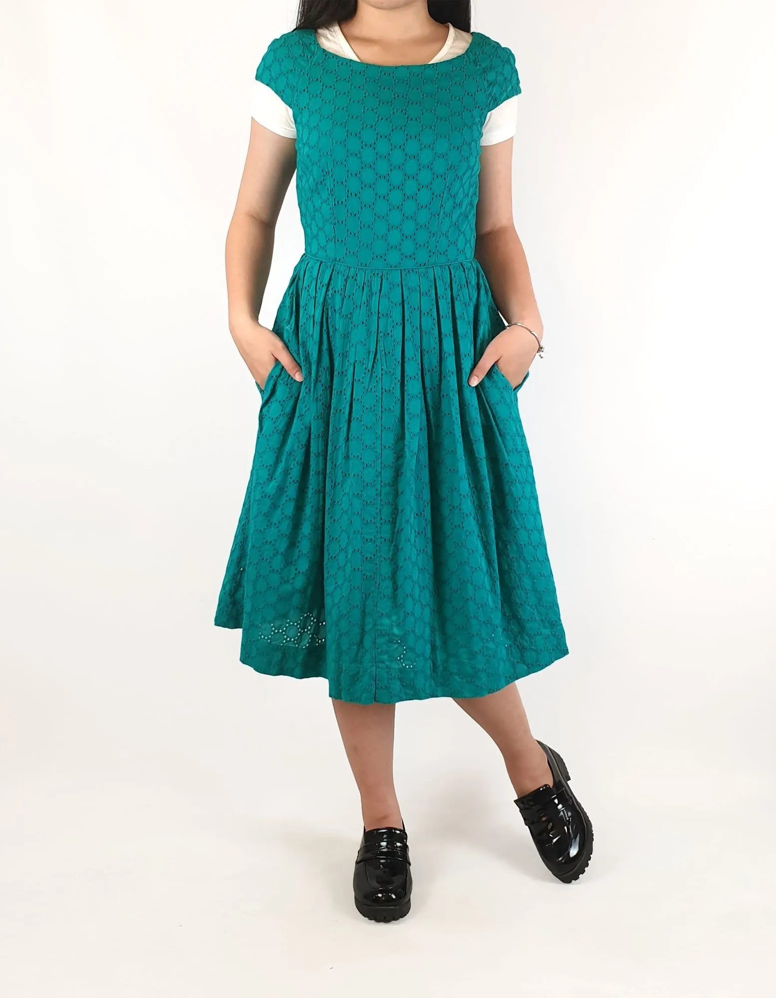 Emily and Fin green cap sleeve dress size XXS