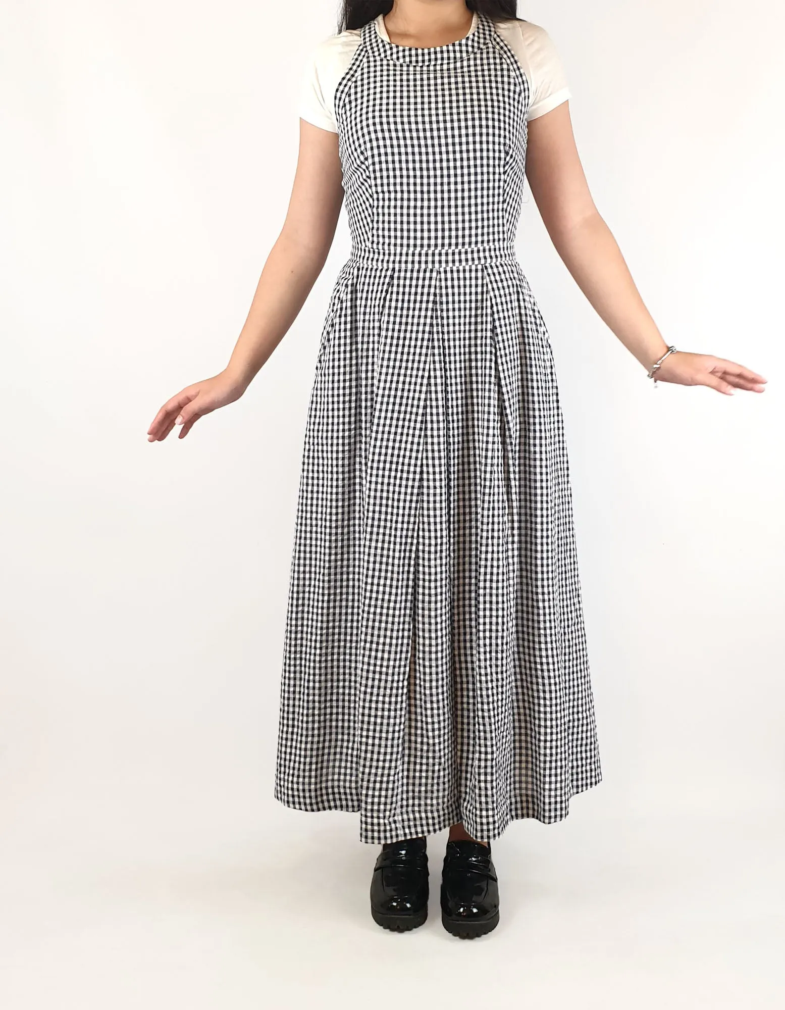 Emily and Fin navy and white gingham dress size XXS