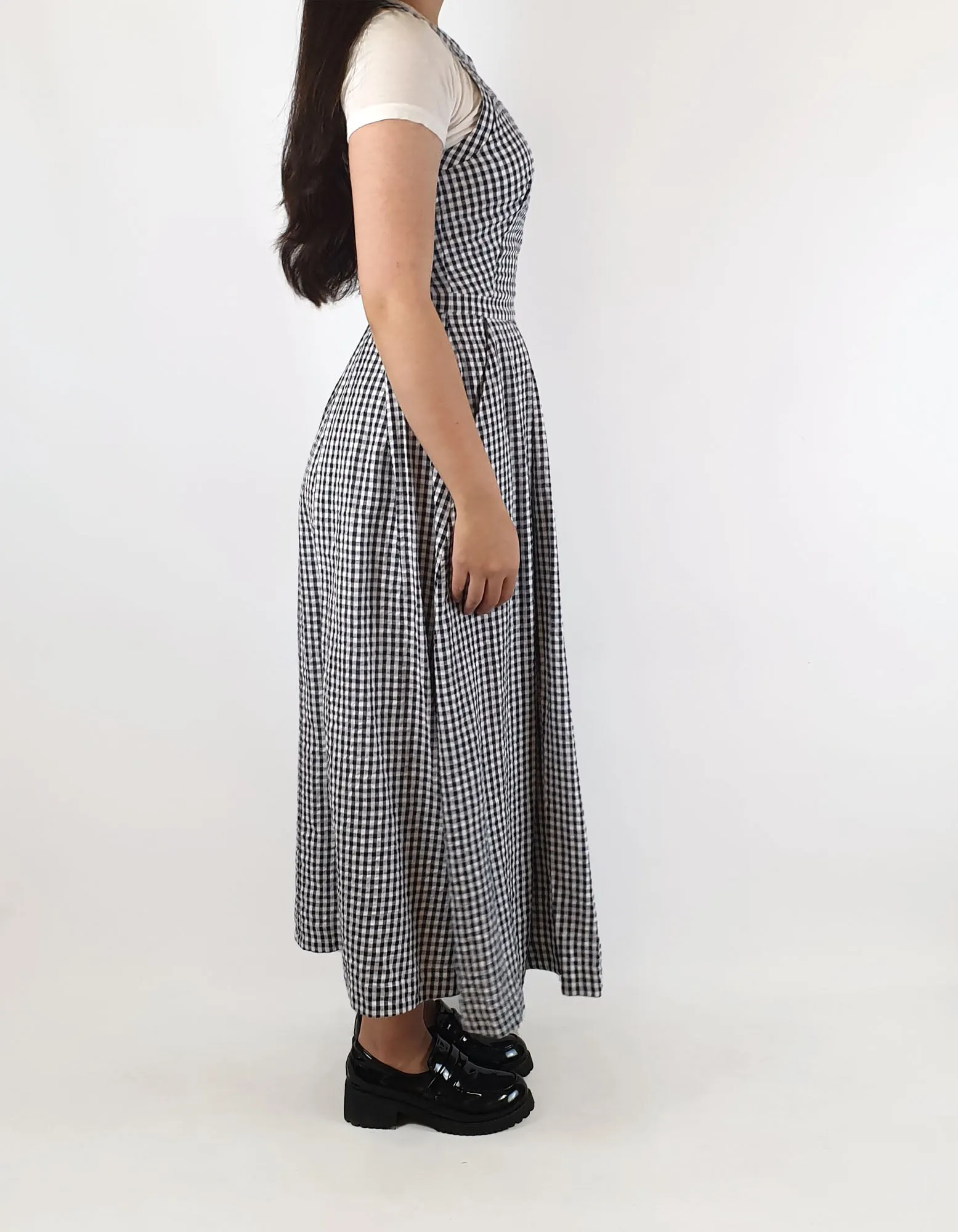 Emily and Fin navy and white gingham dress size XXS