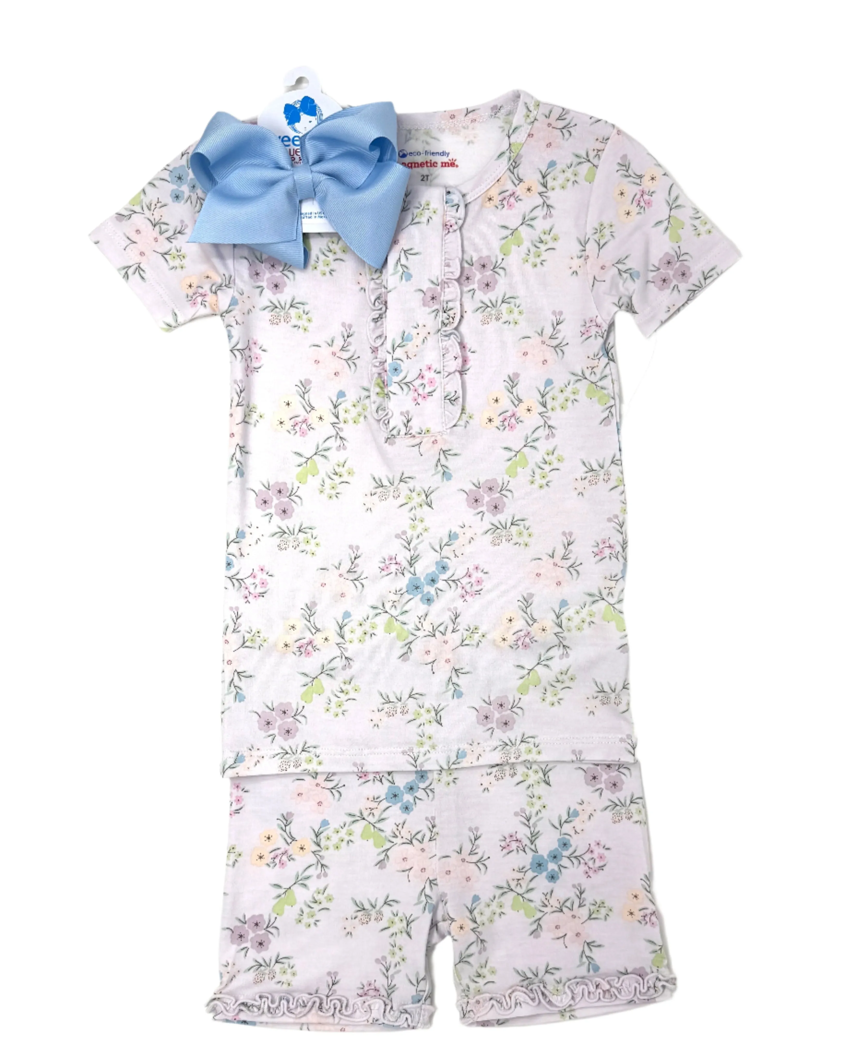 Emily S/S Modal Toddler Pajamas w/ Ruffle