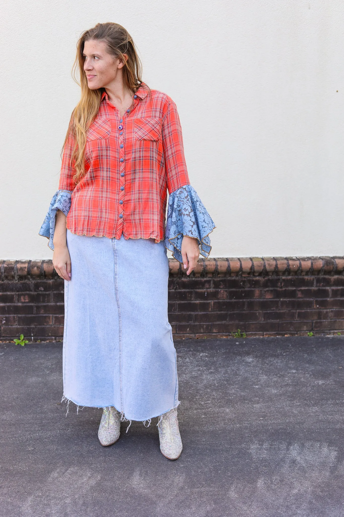 Eros Washed Plaid Shirt