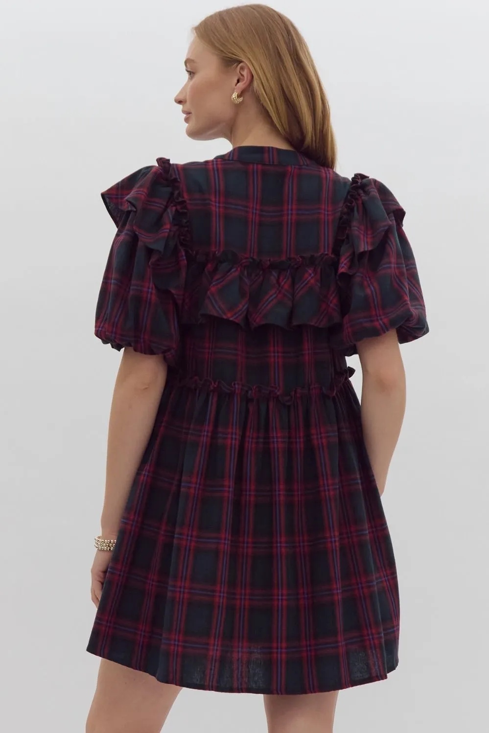Eve Green Plaid Dress