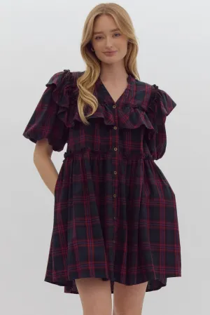Eve Green Plaid Dress