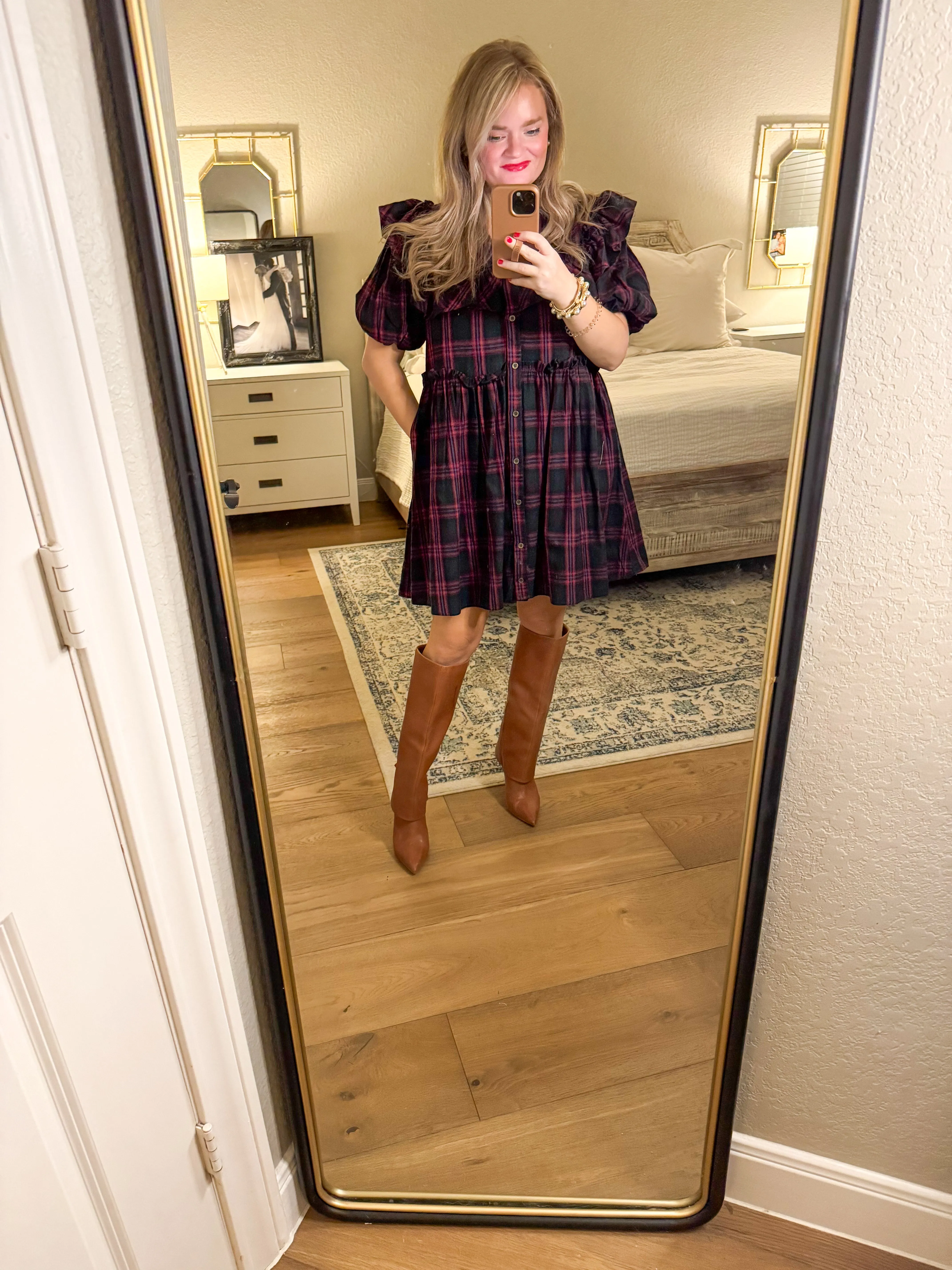 Eve Green Plaid Dress