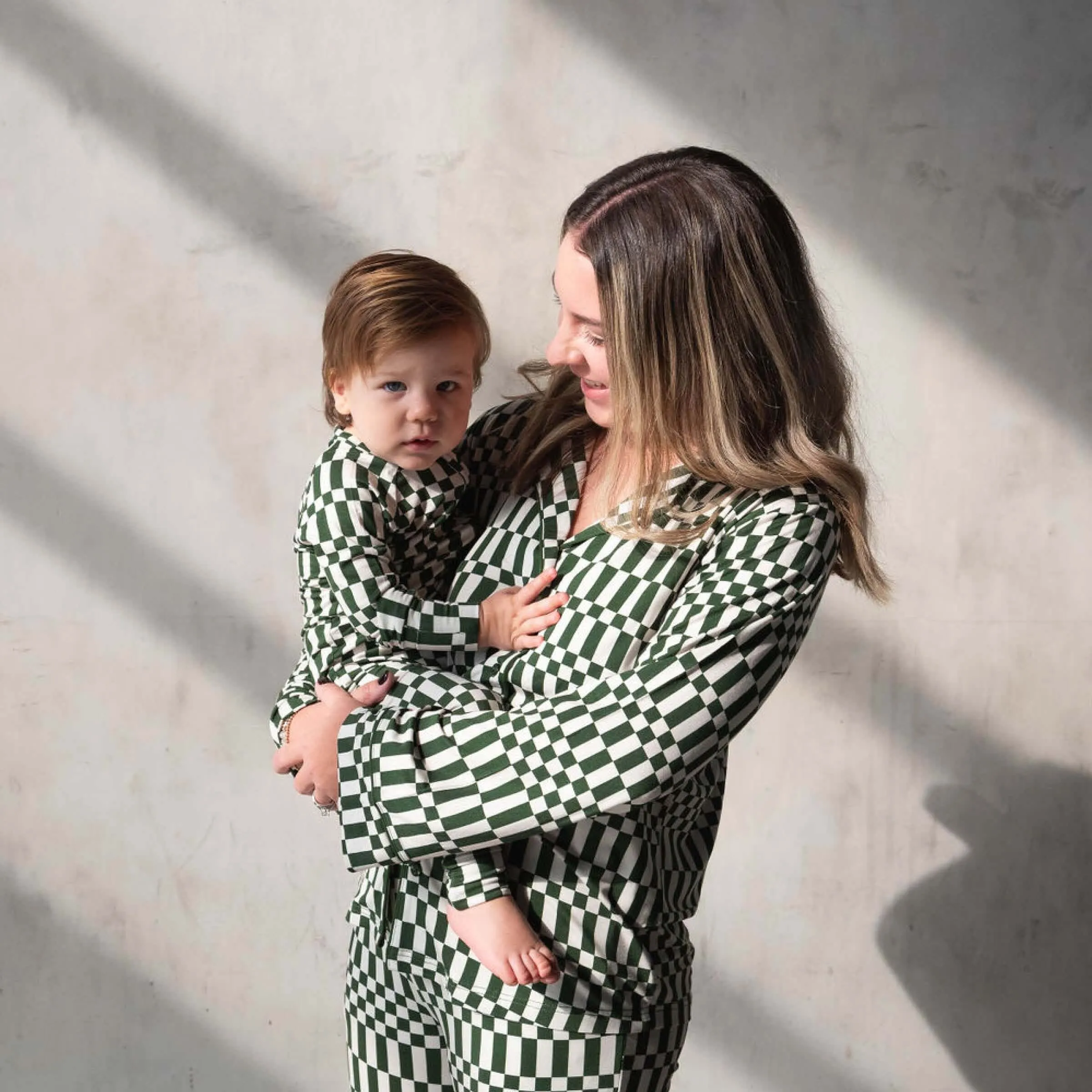 Everyday Check | Women's Flare Set (Green Check)