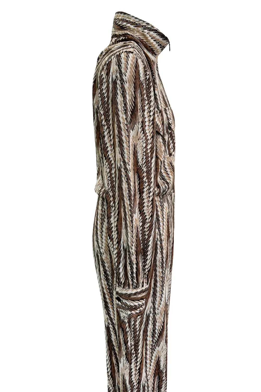Fabulous Fall 1975 Diane Von Furstenberg Soft T-Shirt Feel Jersey Printed Jumpsuit