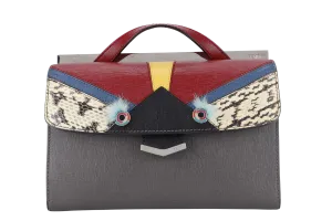 FENDI MINI MONSTER DEMI JOUR BAG GREY, RED, YELLOW BLUE COLOR WITH DUST COVER