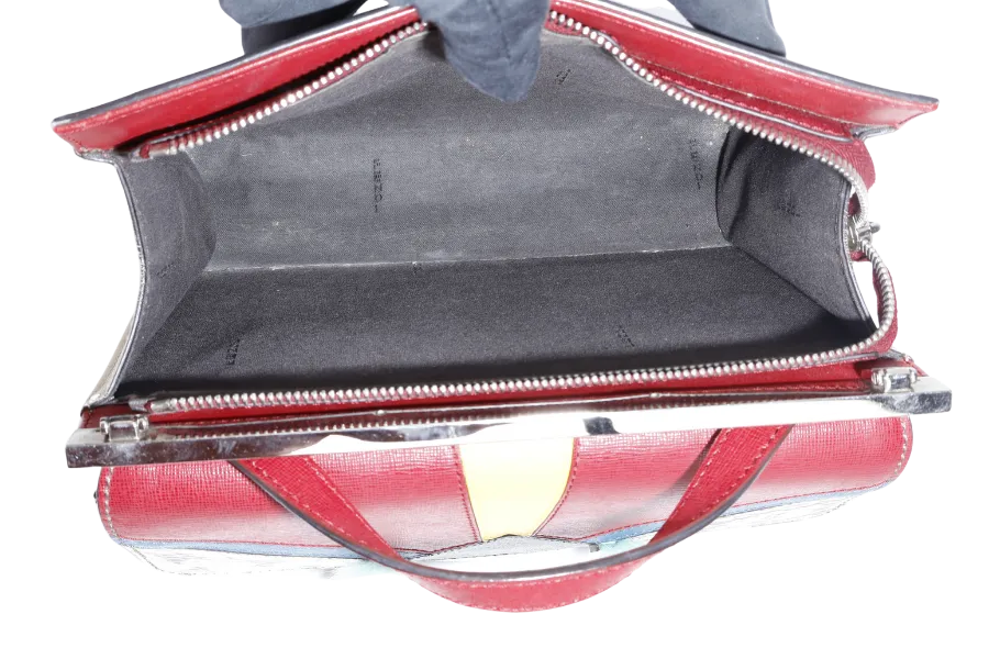 FENDI MINI MONSTER DEMI JOUR BAG GREY, RED, YELLOW BLUE COLOR WITH DUST COVER