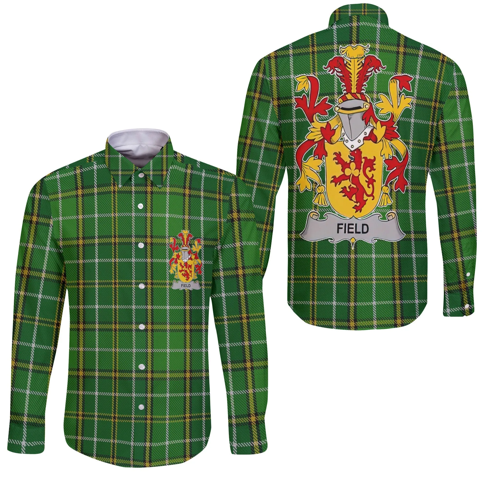 Field Long Sleeve Button Shirts Crest And National Plaid Style