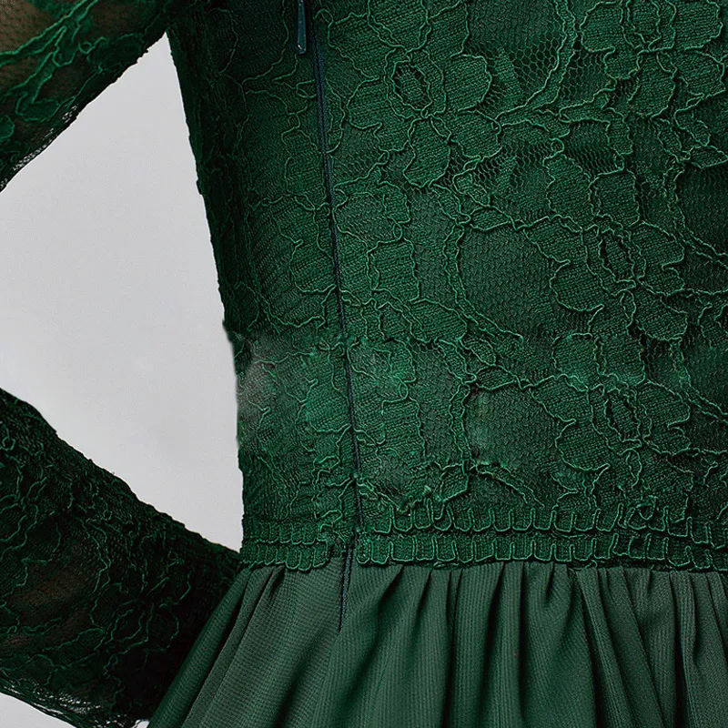[Final Sale] Size US20 Dark Green Plus Size Formal Dresses
