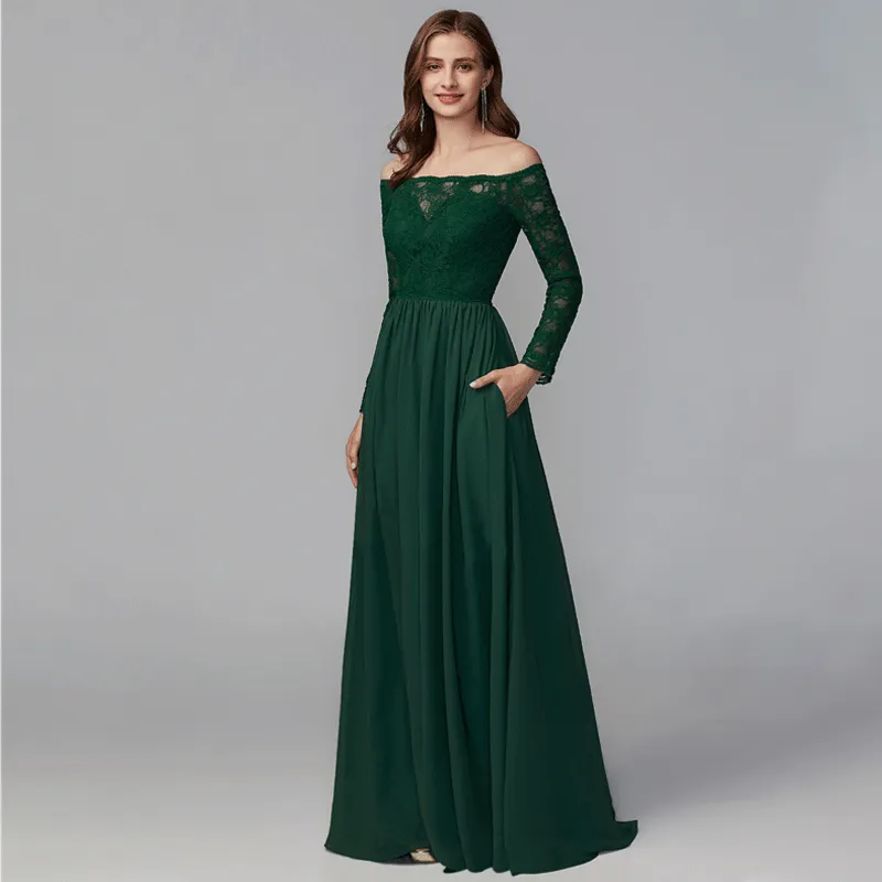 [Final Sale] Size US20 Dark Green Plus Size Formal Dresses