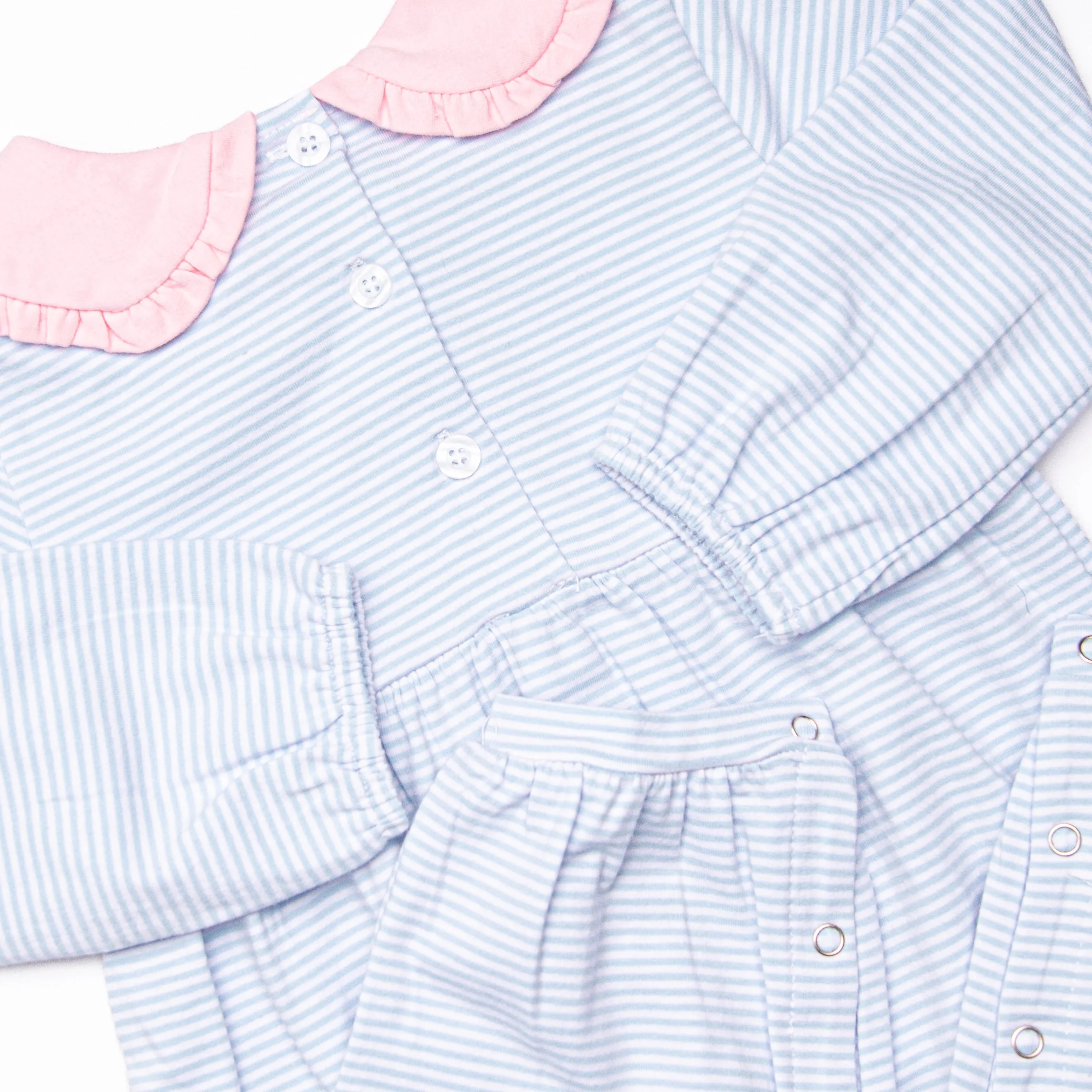 Finishing Touch Applique Romper, Blue