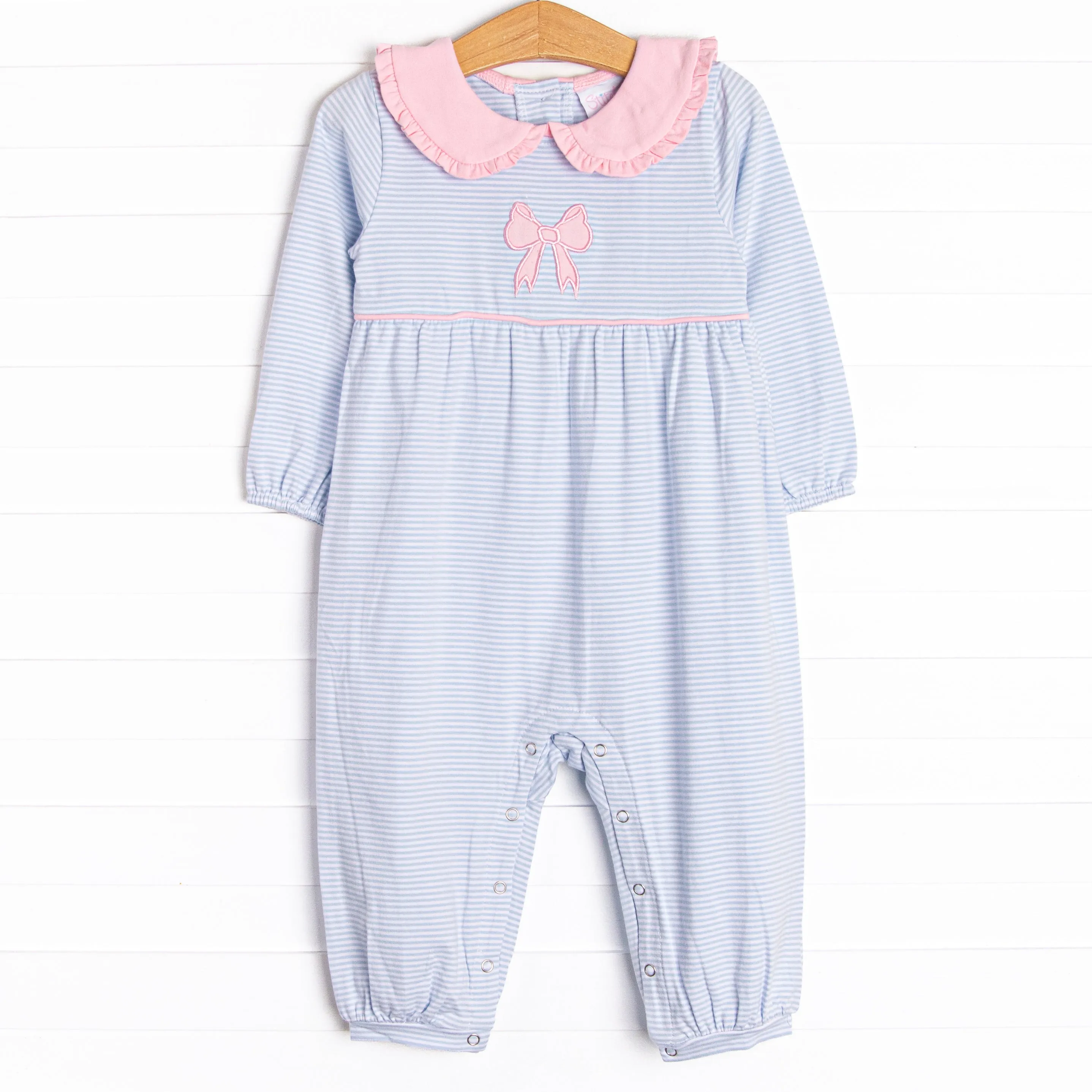 Finishing Touch Applique Romper, Blue
