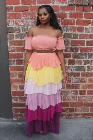 Flamingo 2 Piece Skirt Set