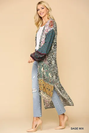 FLORA PRINTED MAXI KIMONO