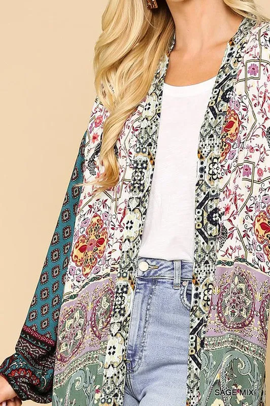 FLORA PRINTED MAXI KIMONO