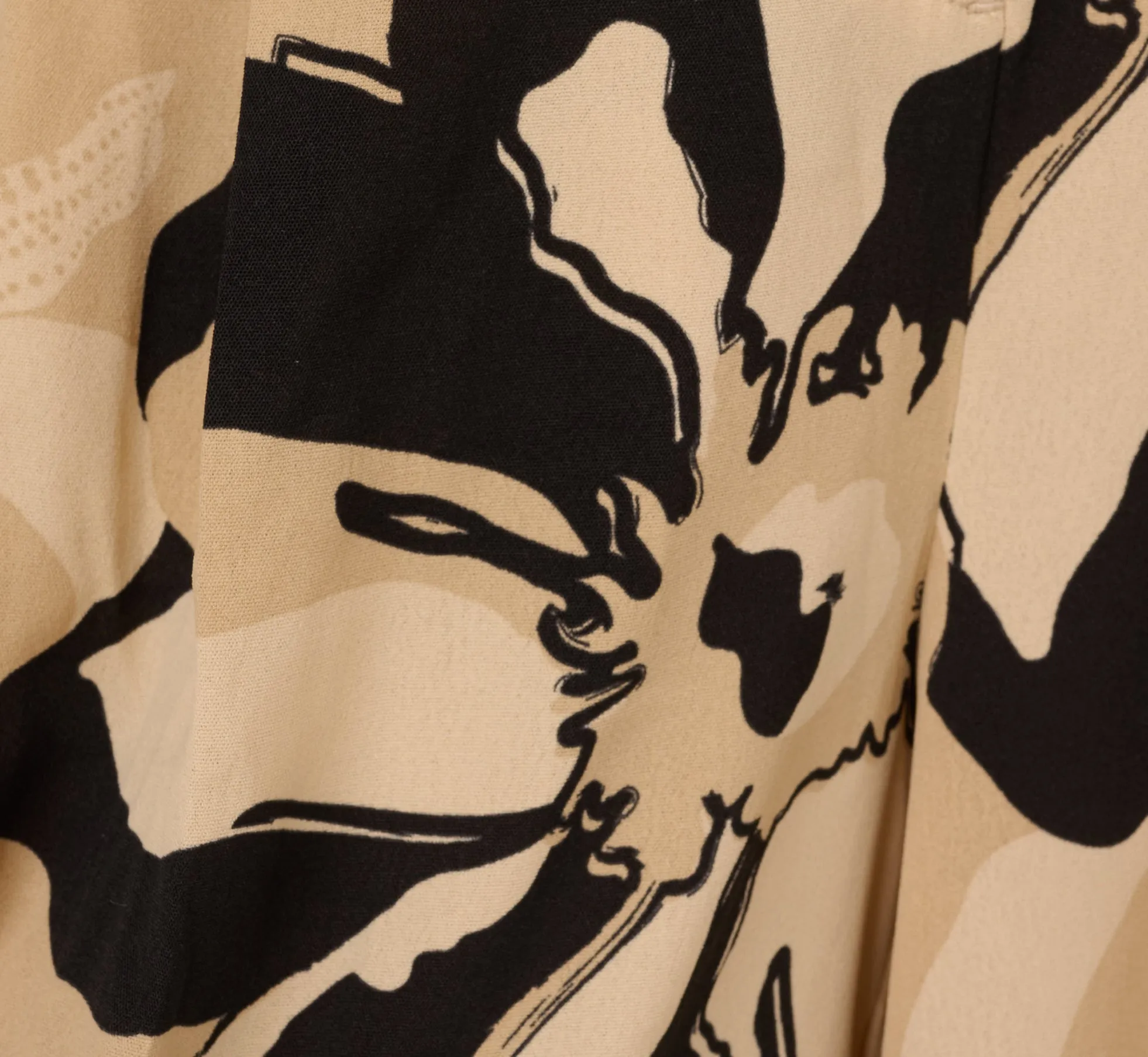 Floral Print Gaucho Pant In Khaki Black Sunset Floral