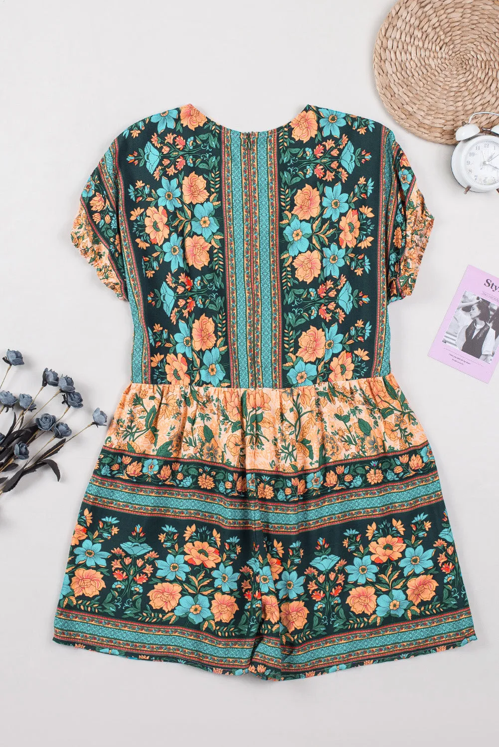 Floral Short Sleeve Romper