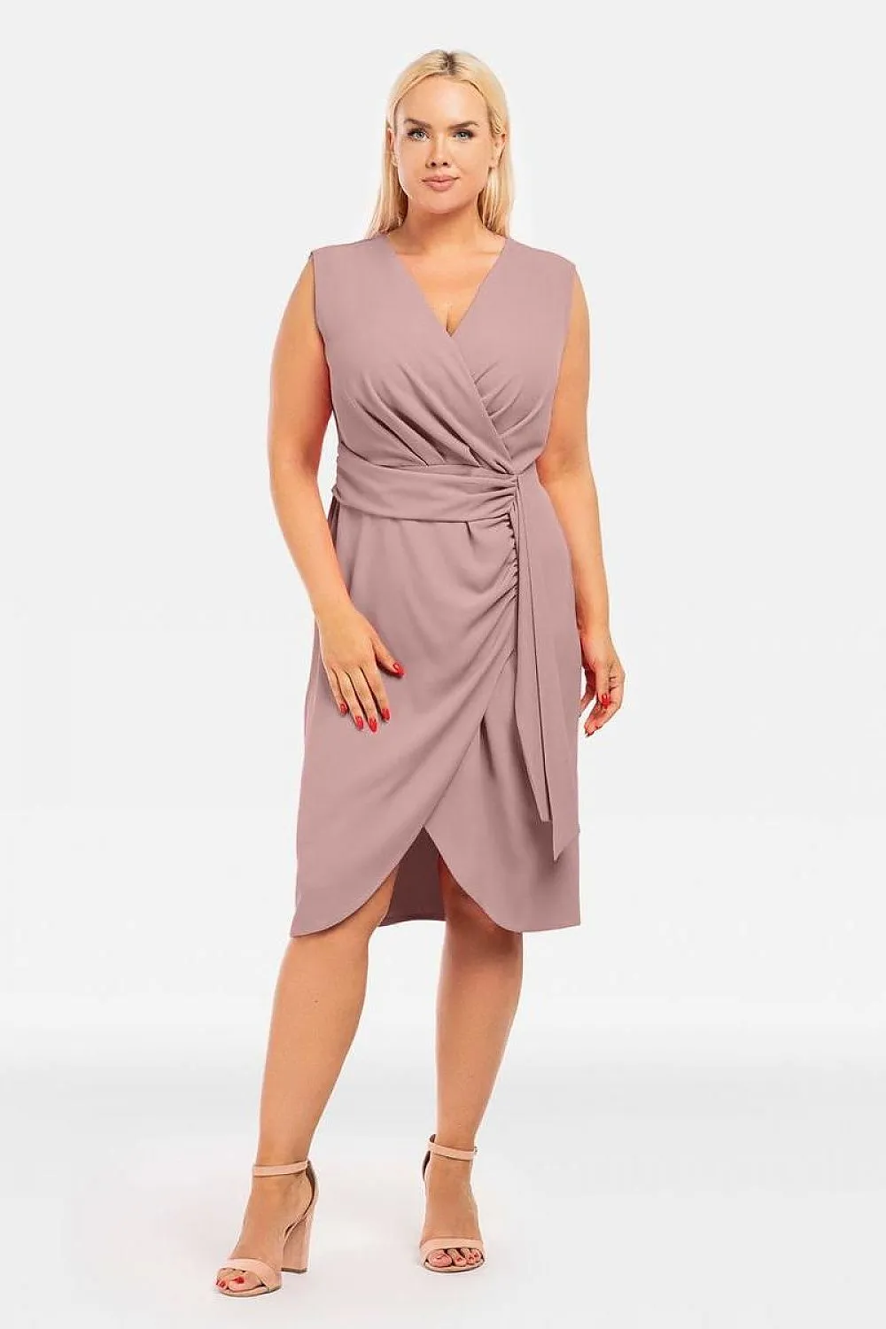 Florence Elegant Pleated Midi Dress – Timeless Sophistication with a Chic Back Cutout