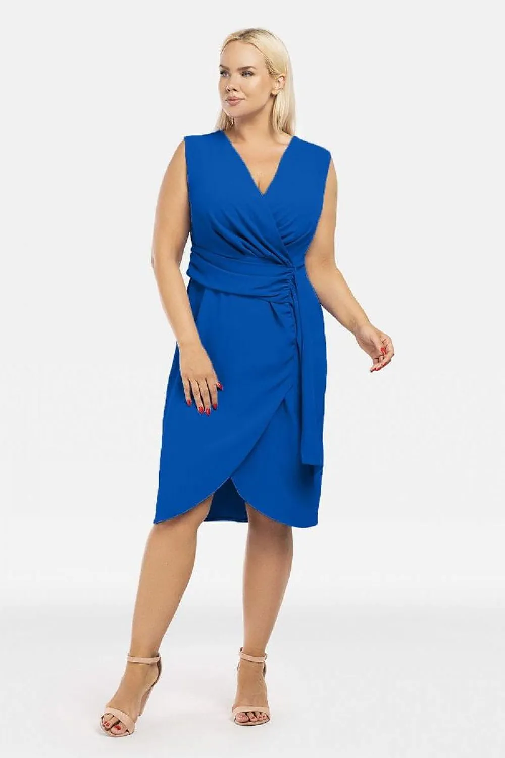 Florence Elegant Pleated Midi Dress – Timeless Sophistication with a Chic Back Cutout