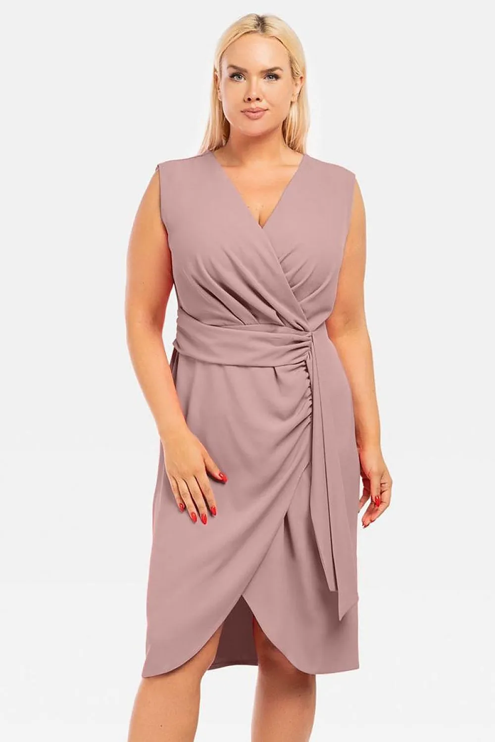 Florence Elegant Pleated Midi Dress – Timeless Sophistication with a Chic Back Cutout