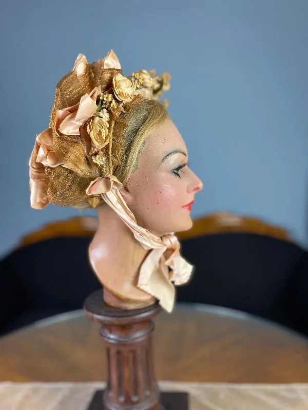 Flower Bonnet, Philadelphia, ca. 1880
