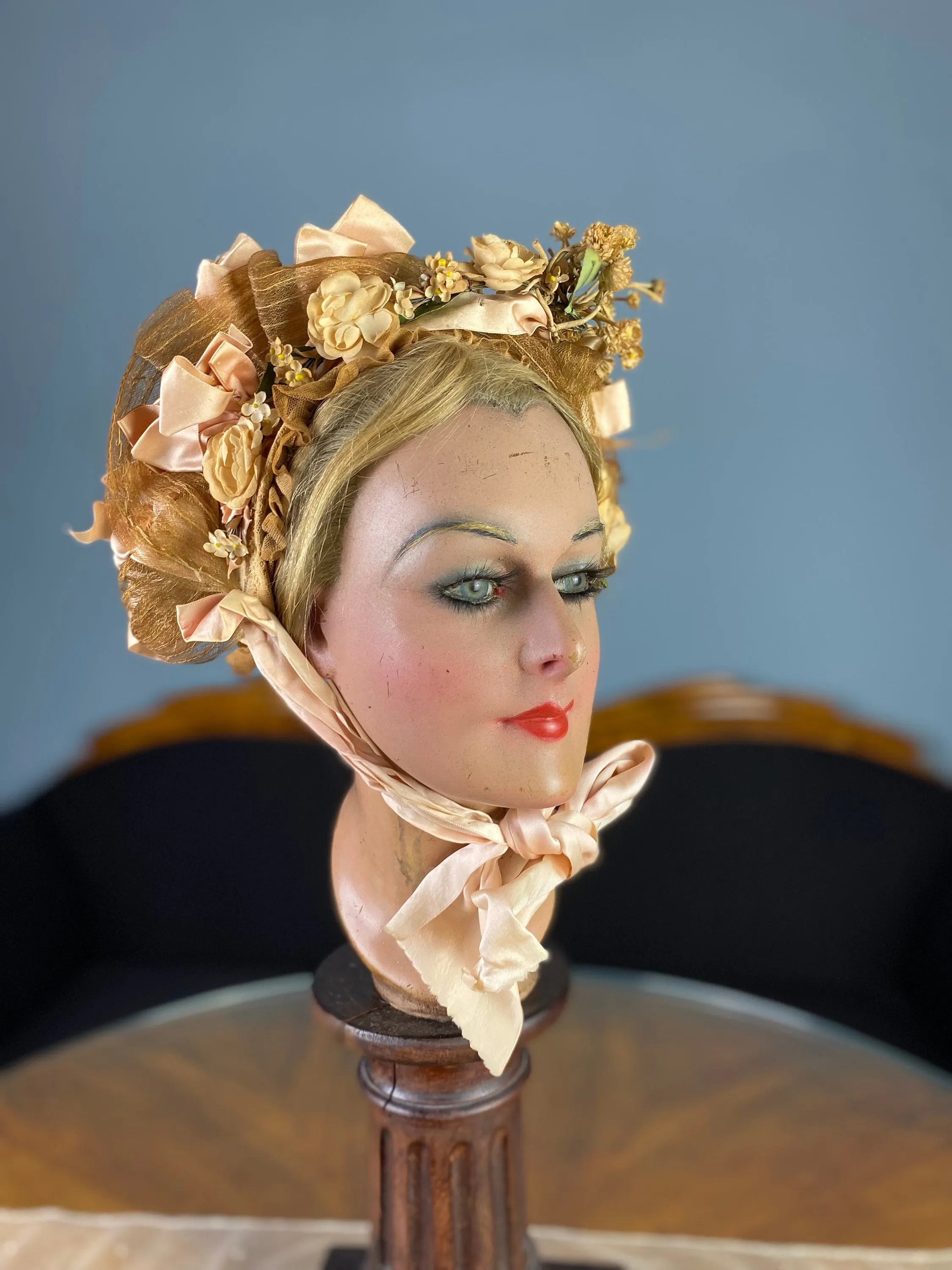Flower Bonnet, Philadelphia, ca. 1880