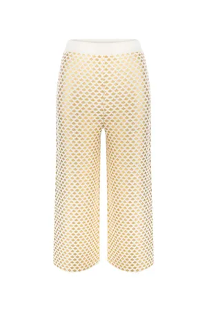 FOIL PRINTED CROP PANTS