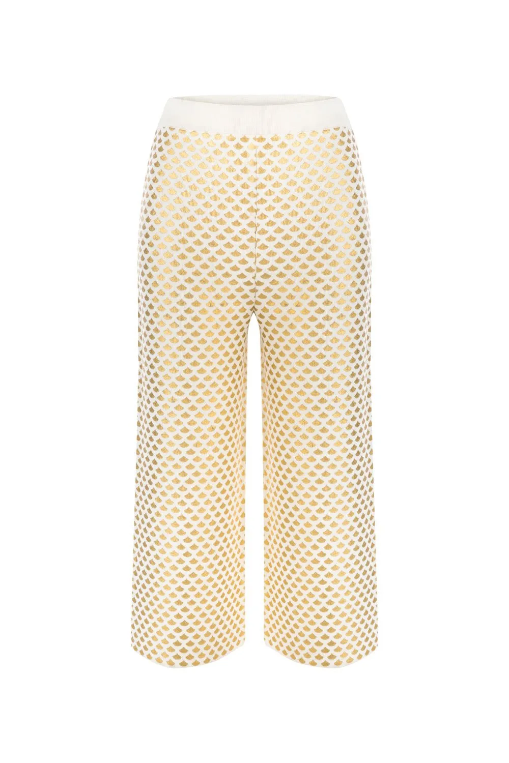 FOIL PRINTED CROP PANTS