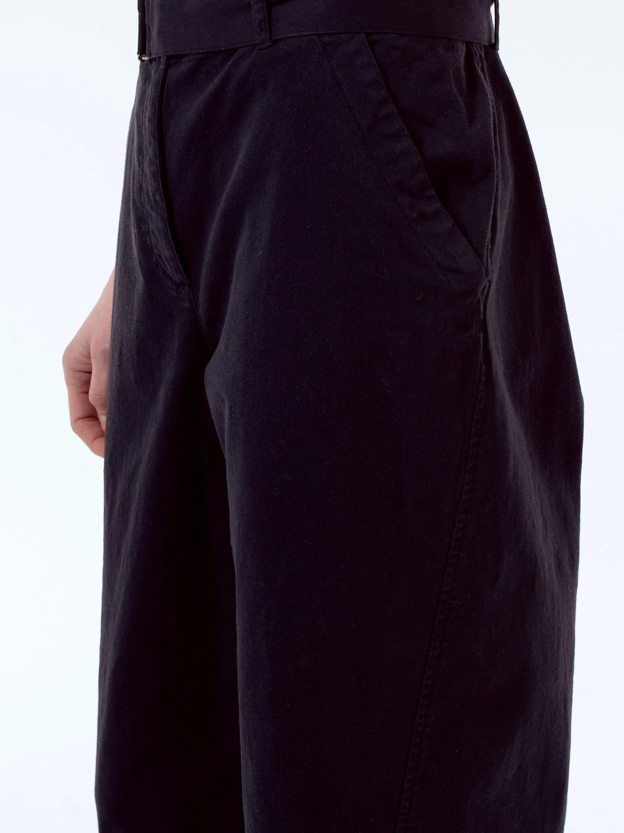 Forward Seam Cotton Twill Trousers
