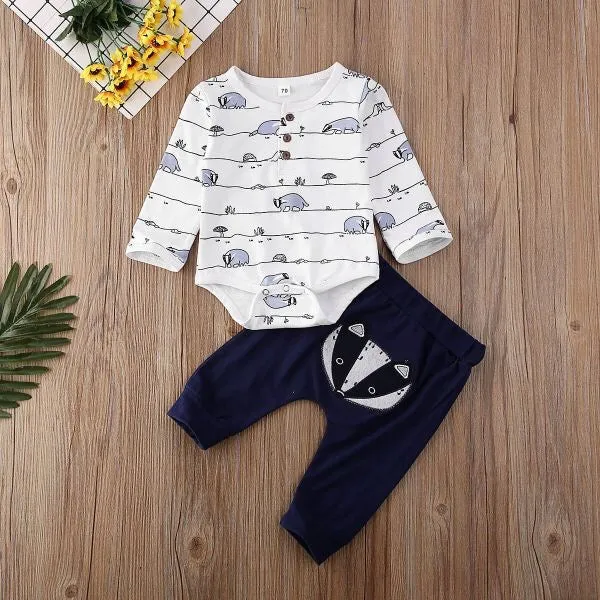 Fox or Badger Baby Set