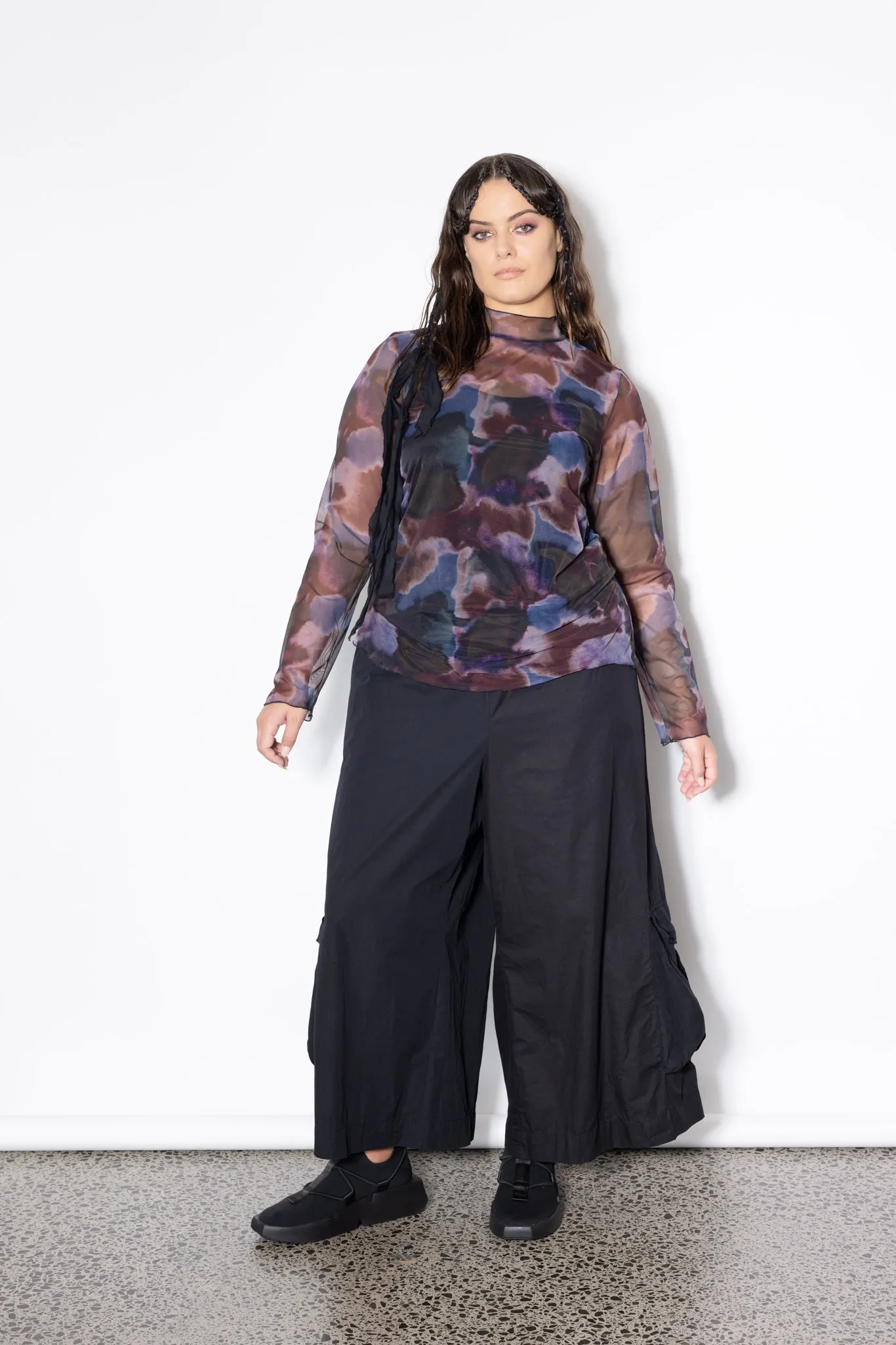 Freddie Layer Top - Smoke Print