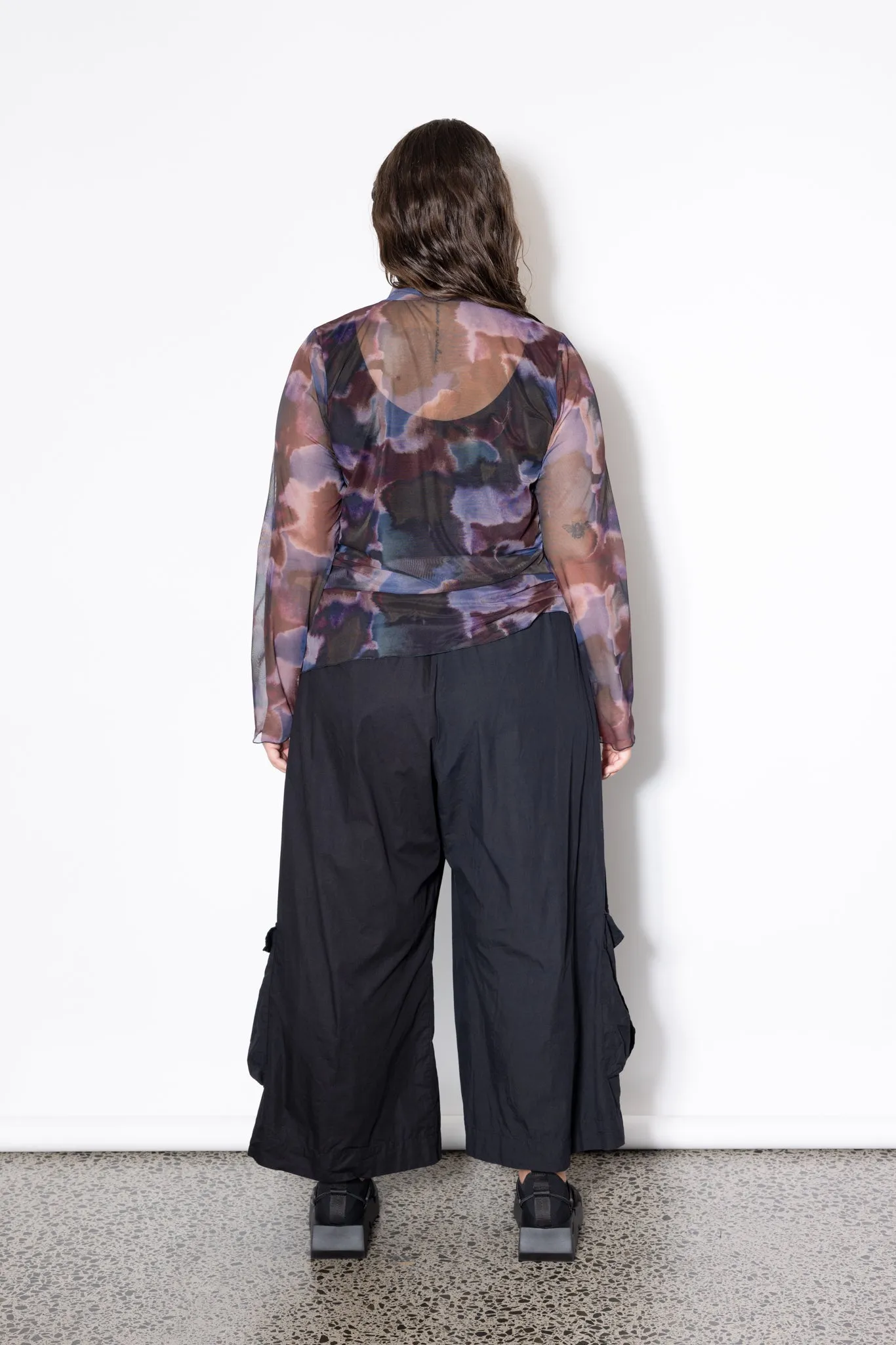 Freddie Layer Top - Smoke Print