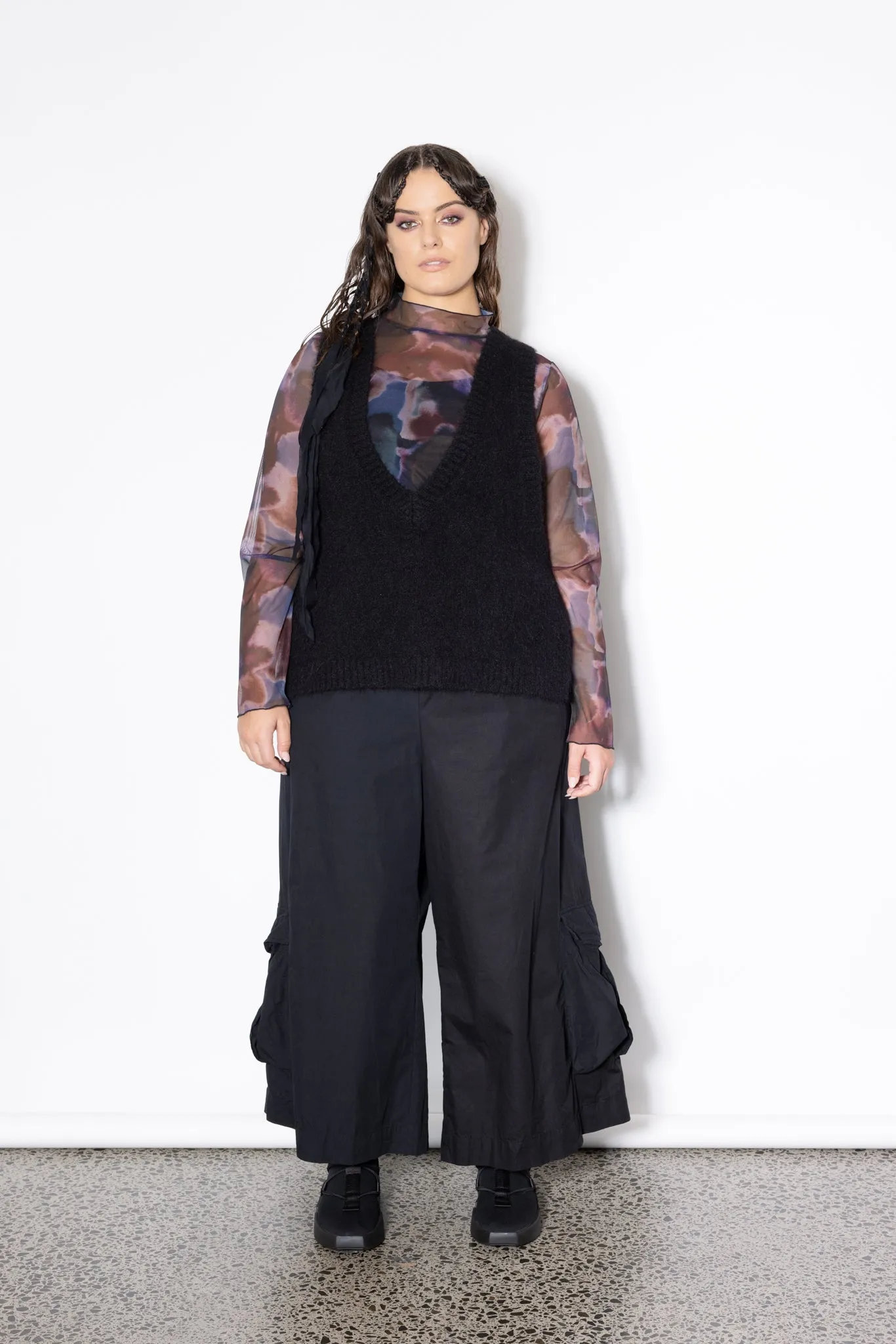 Freddie Layer Top - Smoke Print