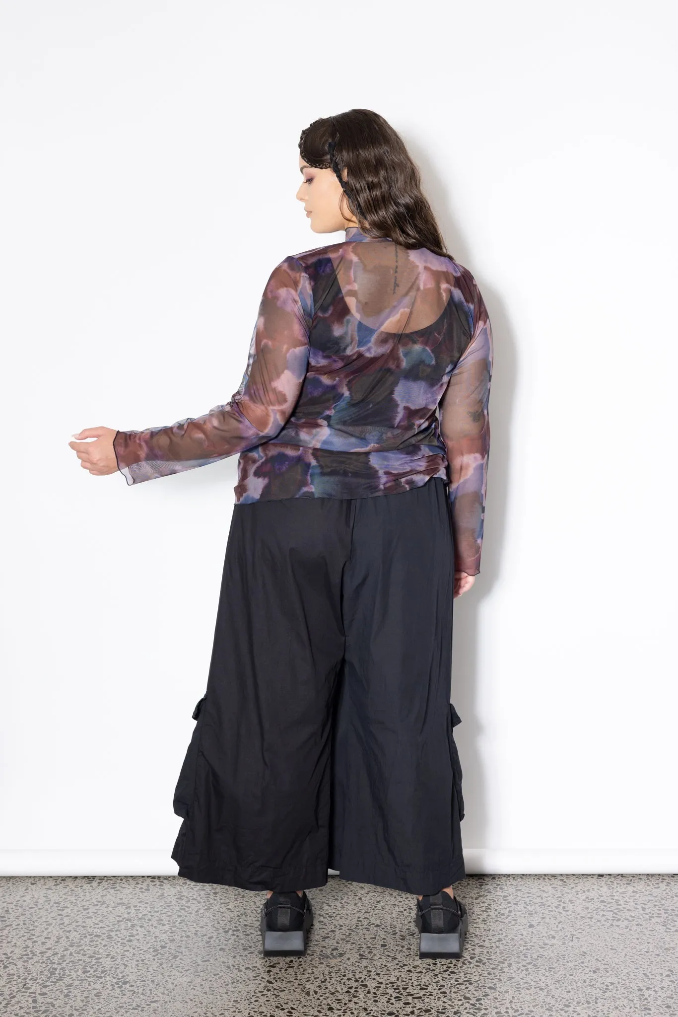 Freddie Layer Top - Smoke Print