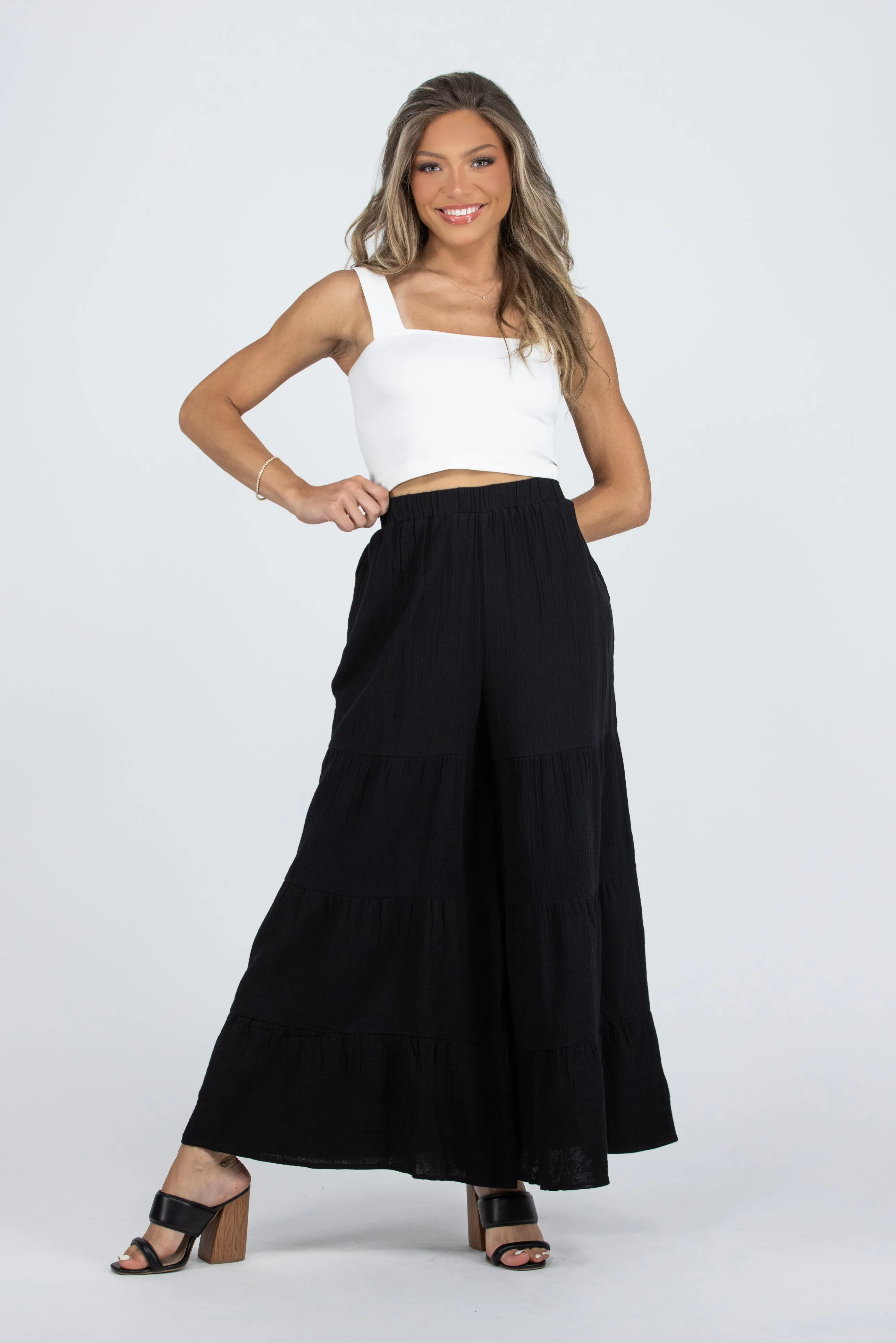 Free Fallin Women's Ruffle Gaucho Pants