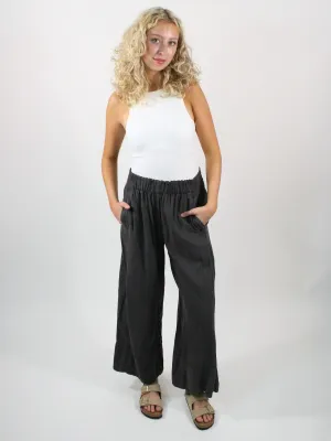 Free People Days End Linen Pull On Pants