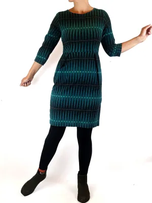 Frock Me Out green and black cotton half sleeve dress size 8