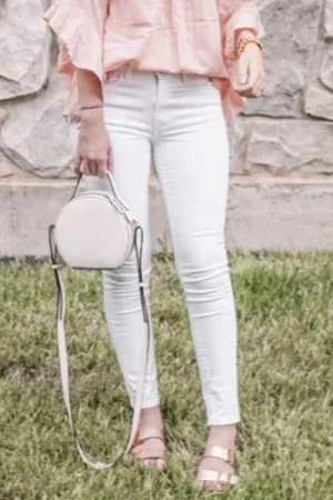 From The Ground Up - White Skinny Jeans