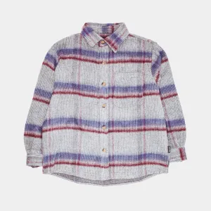 FUCKING AWESOME OVERSIZED PLAID FLANNEL - GREY/BLUE