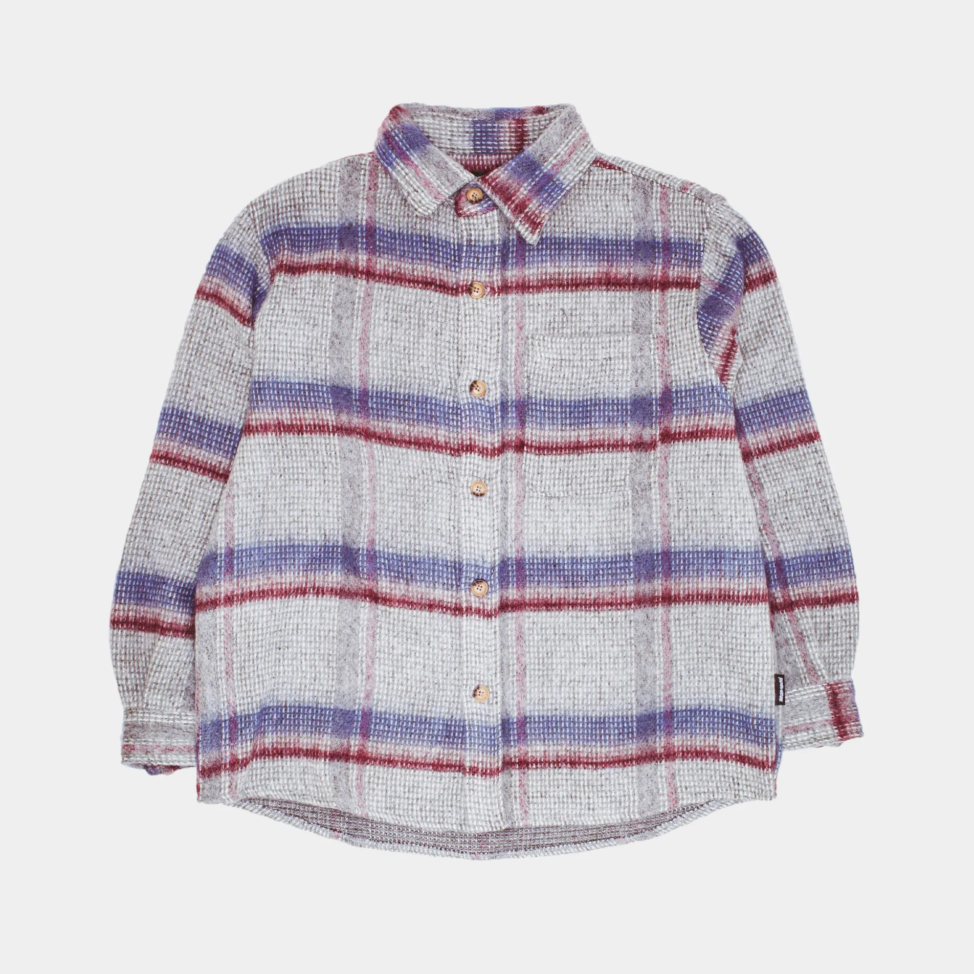 FUCKING AWESOME OVERSIZED PLAID FLANNEL - GREY/BLUE