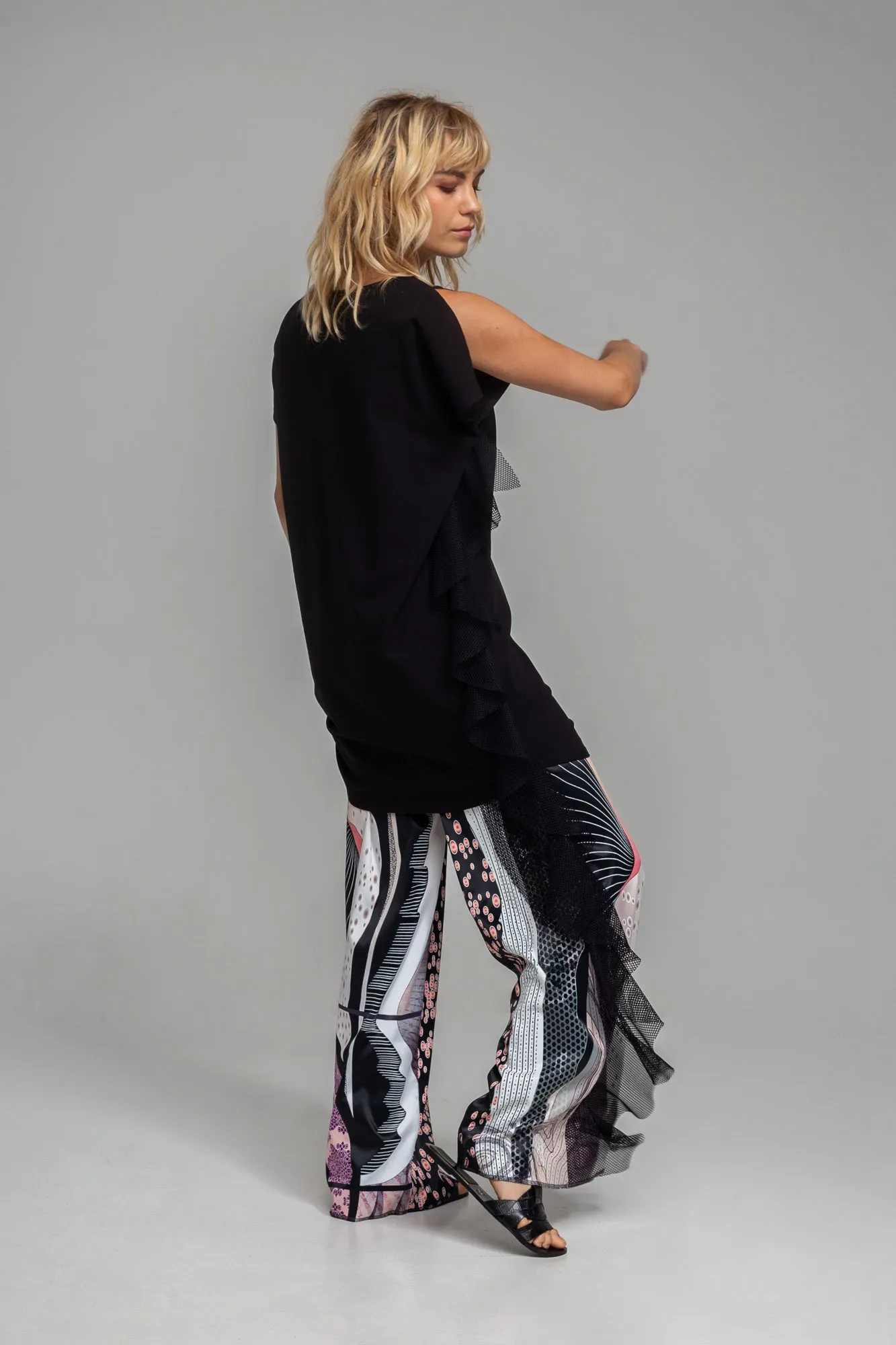 GAIA printed palazzo leg pants