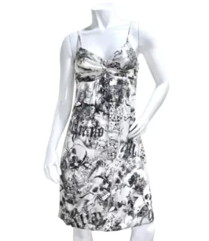 Galliano Printed Slip Dress