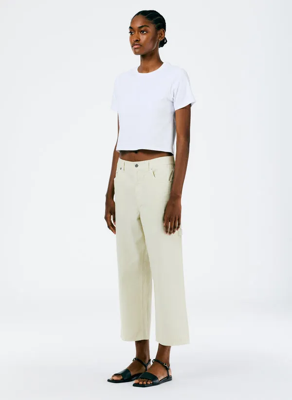 Garment Dyed Summer Twill Cropped Sam Jean