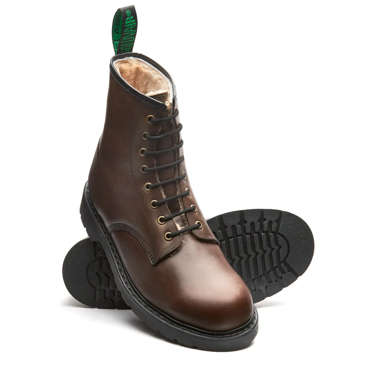 Gaucho Crazy Horse Shearling Lined 8 Eye Derby Boot