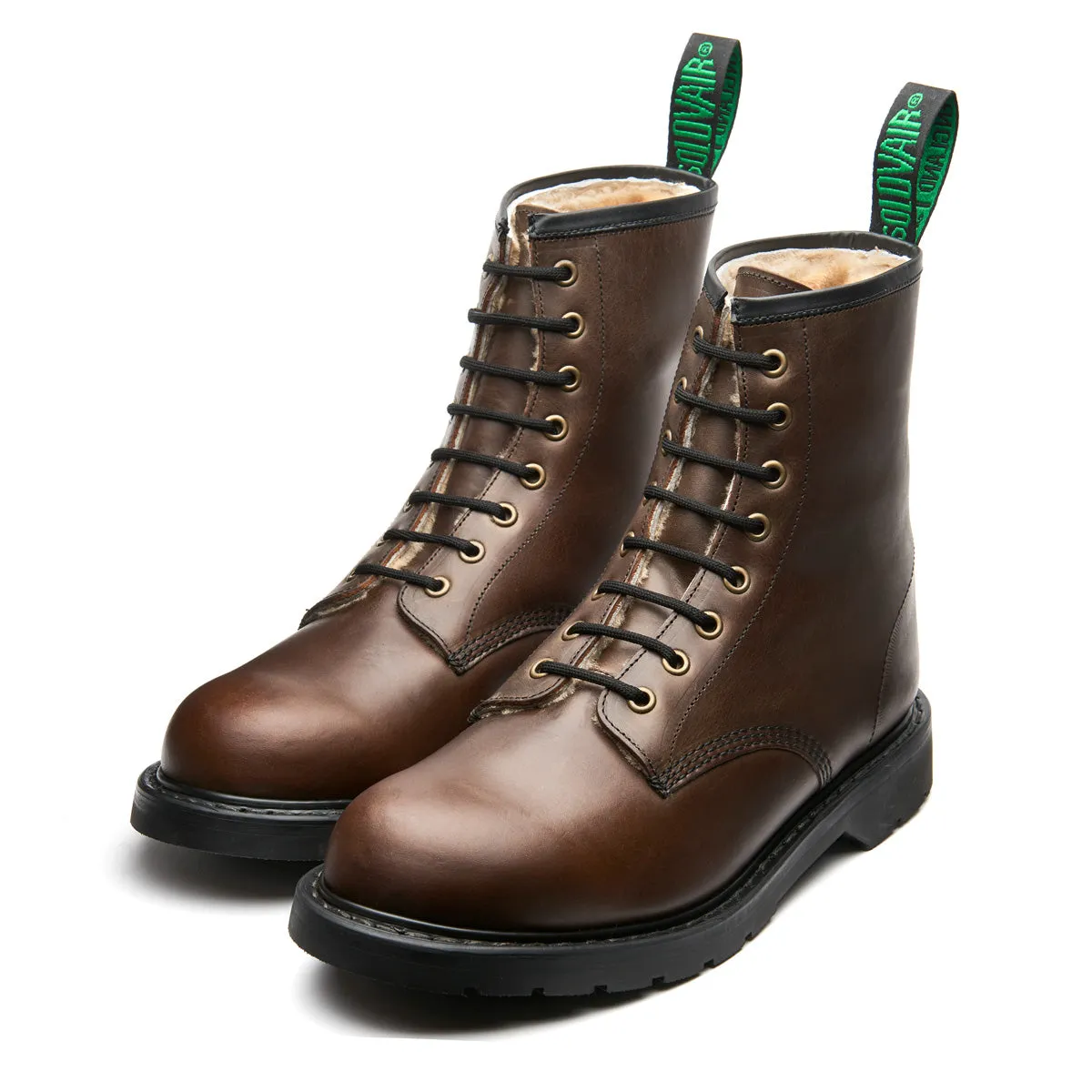 Gaucho Crazy Horse Shearling Lined 8 Eye Derby Boot