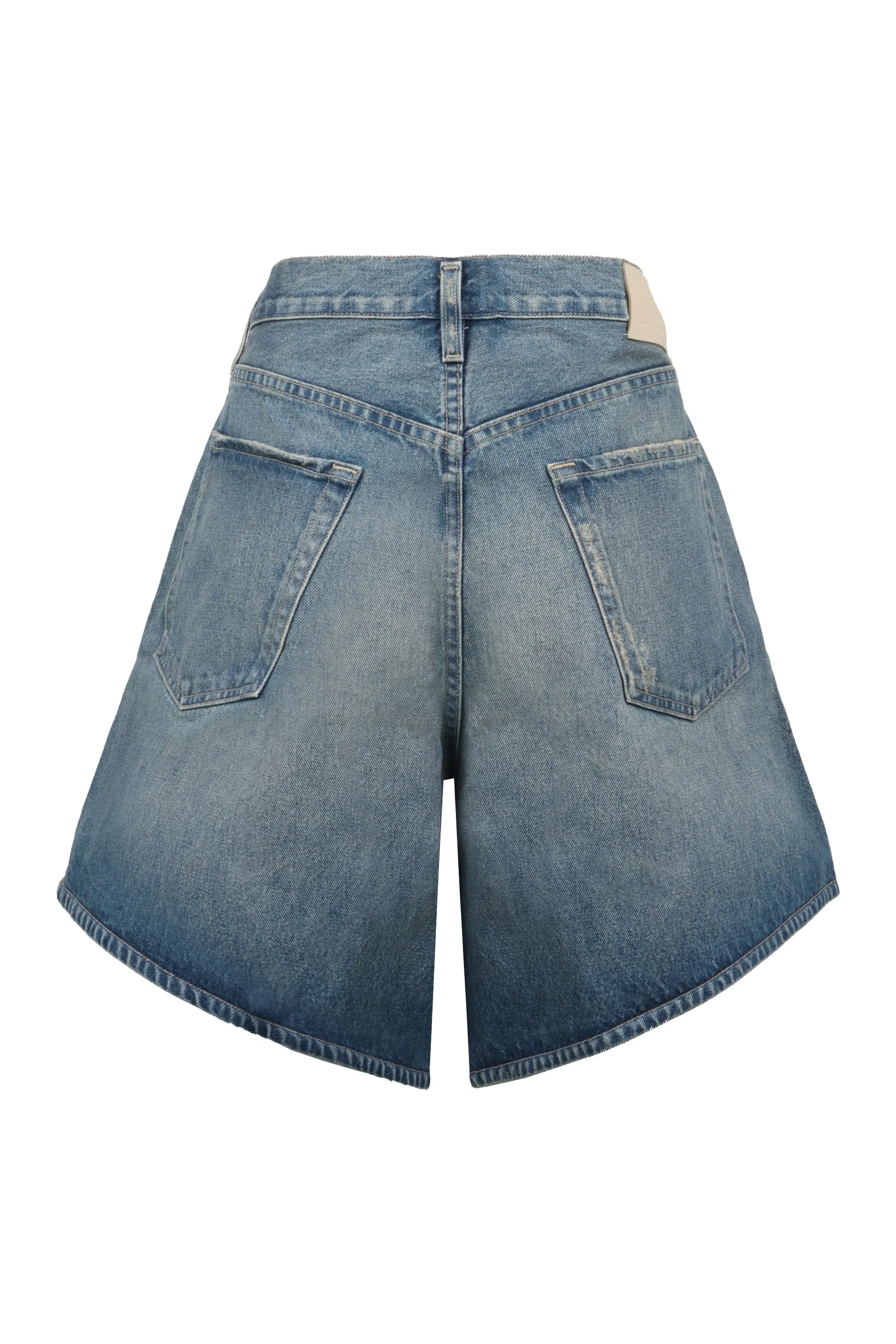 Gaucho denim bermuda shorts