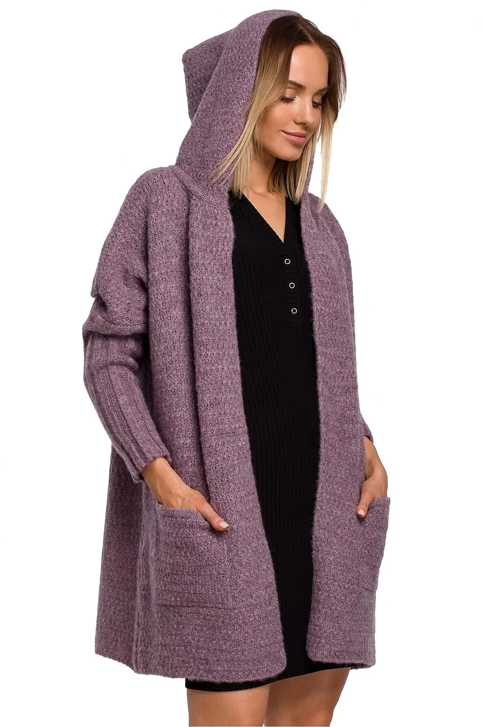 Generously Hooded Oversized Cardigan
