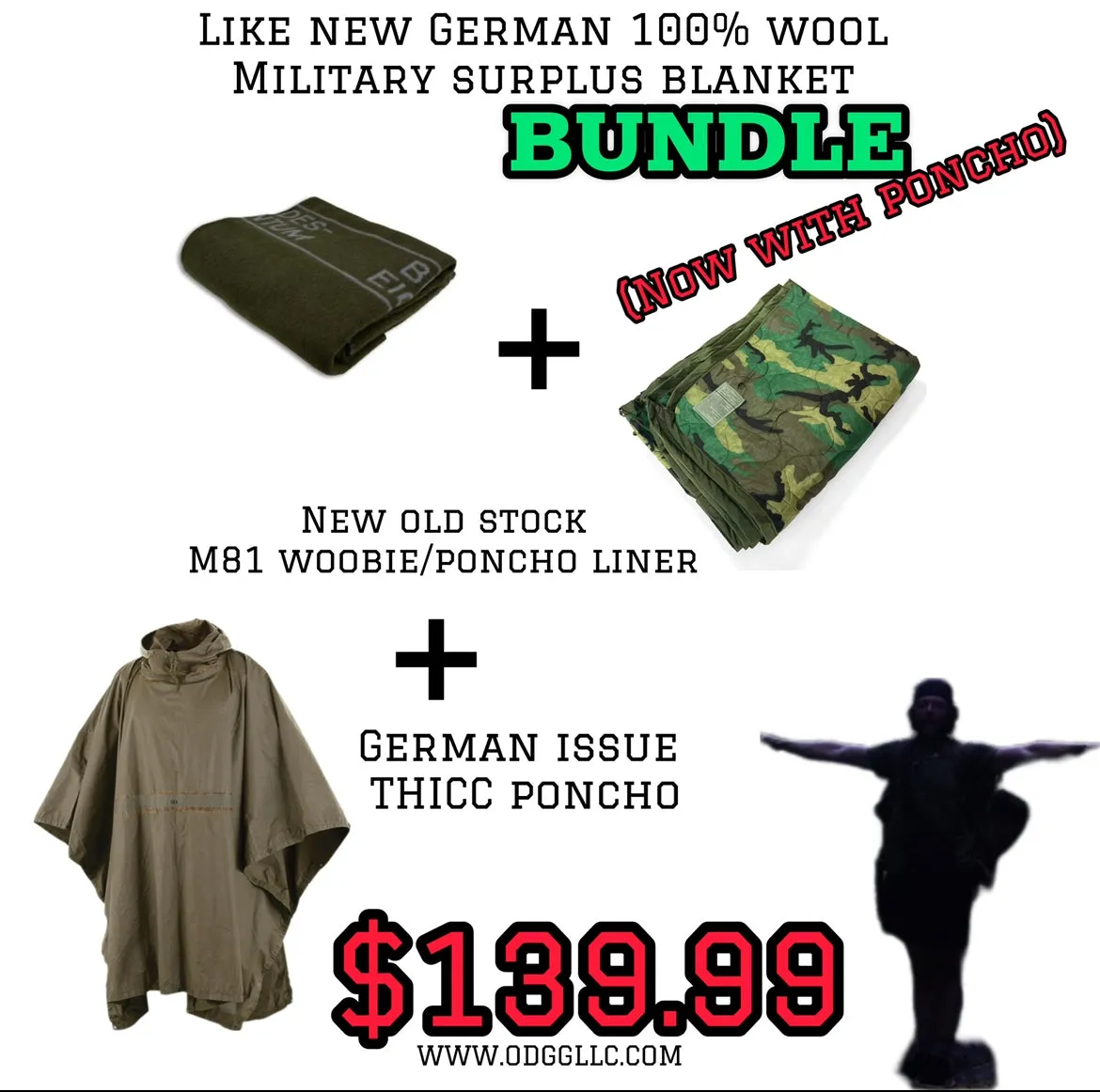 German Military 100% Wool Blankets (Bundeseigentum)